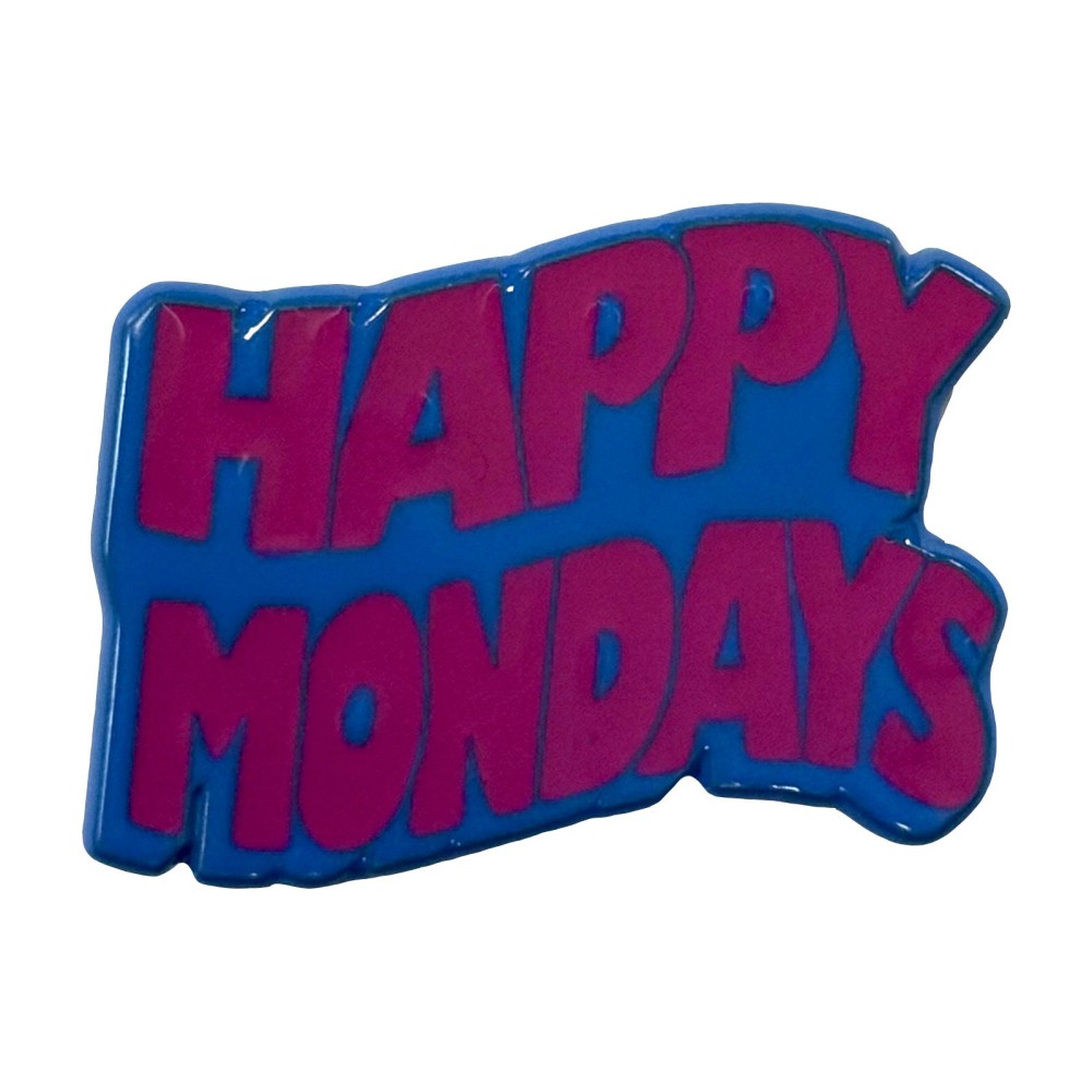Happy Mondays - Wavy Logo Pin - Blue/Purple